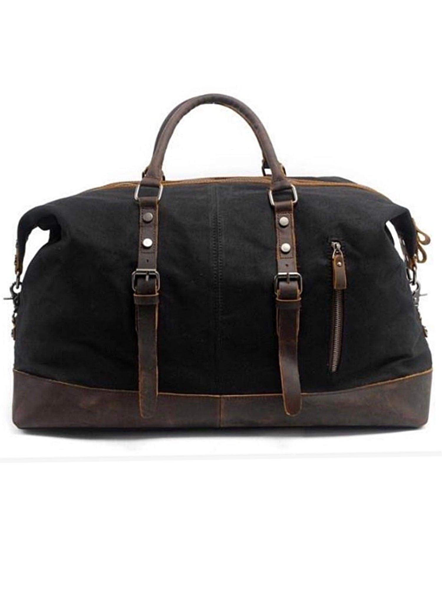 Leather Canvas Duffel Bag Steel Gray (TB-79) – Canada Leather Store